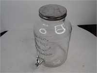 Large glass juice jar with lid
