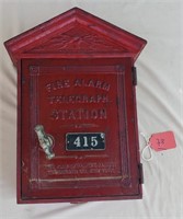 Cast Iron Gamewell Fire Alarm Box