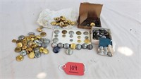 Large lot of Fire Department Buttons