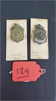 Lot of 2 New Jersey Fire Badges