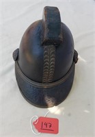Early Leather Foreign Fire Helmet