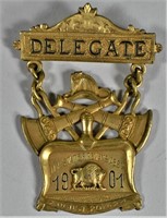 1901 Buffalo NY Fire Dept Suspension Badge