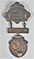 1912 Chester PA Fire Convention Badge