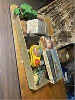 Miscellaneous Box of Toys, Games, JD Tractor