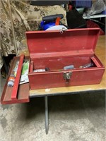 Red Tool Box with Plumbing Fittings