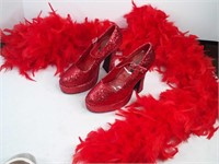 yup, why not.  Red sparkly shows and feather boa