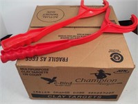 Box of Sporting clays and 2 throwers