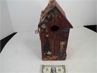 Neat carved wood bird house