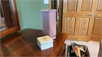 Pink vase and small decorative box
