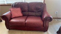 Leather love seat