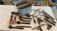 Bucket of misc tools