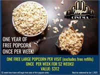 Delicious POPCORN For A Year! $300+ Value