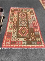 Afghan Kilim Mimana Tribe  Handmade Rug 4' x 6'1"