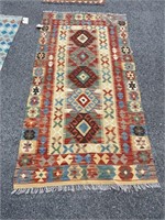 Afghan Kilim Mimana Tribe  Handmade Rug 3'5"x6'6"