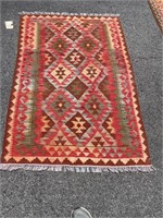 New Afghan Kilim  Handmade Rug 3'4" x 4'11"