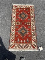 New Indo Kazak  Handmade Rug 2'1" x 4'