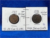 1898 to 1907 Indian Head Cents - Sharp Coins