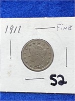 1911 V Nickel Fine