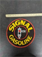 Signal gasoline metal sign 11"