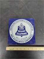 American telephone and telegraph Co. Metal sign