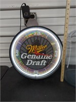 Miller Genuine Draft light up clock