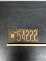 1918 PA license plate