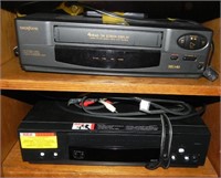 Broksonic VHS Player & RCA VR529 VHS/Recorder