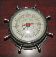Vtg Airguide Ships Wheel Barometer