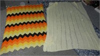 (2) Vtg Crocheted Blankets