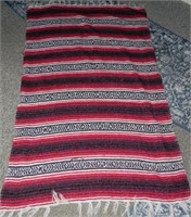 Vtg Frank's Textiles Mexican Blanket