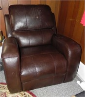 Oversized Brown Leather Recliner