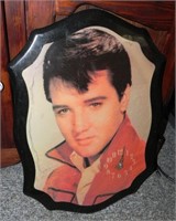 Vtg Elvis Presley Picture with Clock
