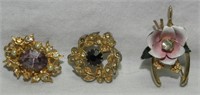 (3) Vintage Small Lapel Pins