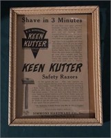 Framed KEEN KUTTER Safety Razors ad
