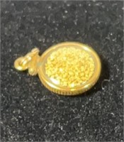 Gold nugget pendant