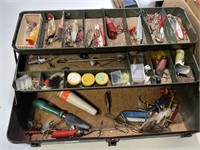 Old Fishing Tackle Box - Full