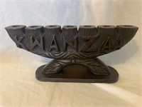 Large wooden kwanzaa candle holder