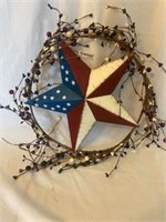 American flag star decoration