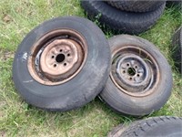 (2) 5 Bolt Rims & Tires