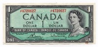 1954 Bank of Canada $1 Note