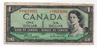 1954 Bank of Canada $1 Replacement Note