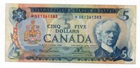 1972 Bank of Canada $5 Replacement Note