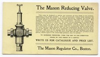 The Mason Reducing Valve Ink Blotter