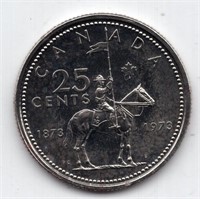 1973 Canada 25 Cents Large Bust
