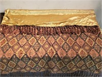 Pier One accent throw, reversible to silky gold...