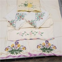 Embroidered matching pillow cases & 2 other