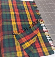 Horner all wool blanket, 64X50, dark plaid colors