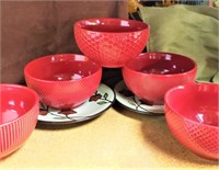 5 Stoneware bowls & 2 Sonoma Santa Rosa...