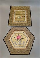 Vintage Tapestry's, Oriental silk embroidered.