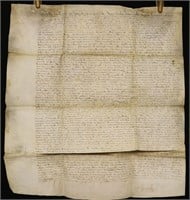 16th c. Large Manuscript Doc. On Vellum
